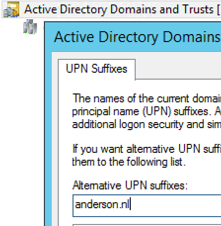 UPN Suffixes